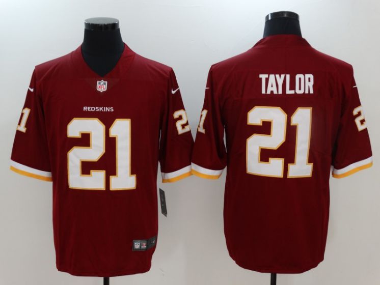 Men Washington Red Skins 21 Taylor Red Nike Vapor Untouchable Limited NFL Jerseys